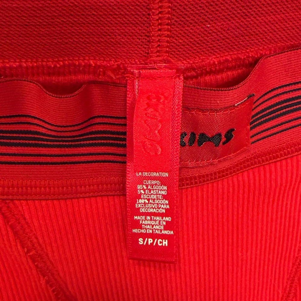 SKIMS Limited Edition Red Cotton Rib Leggings - Picture 5 of 5